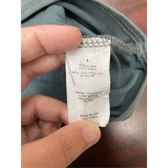 Green Envelope 3/4 Sleeve Tie Front Blouse Size Large - Picture 7 of 9